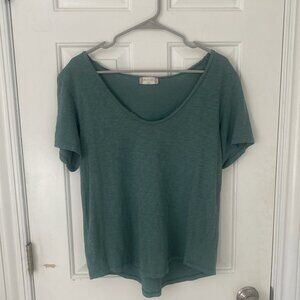 Small Altar'd State Green Deep V Neck/Off the Shoulder Green Shirt